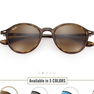 round, Brown BRAND NEW never worn Ray Bans